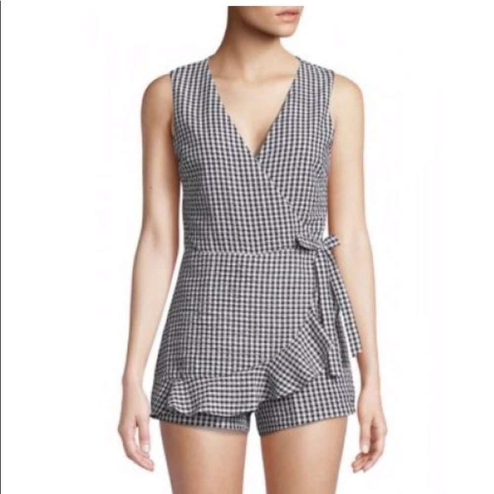 DESIGN LAB GINGHAM ROMPER